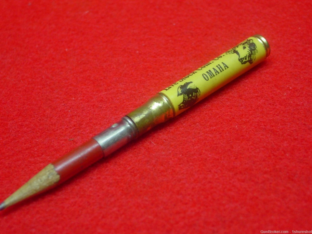 ANTIQUE DROVERS LIVE STOCK CO. OMAHA ADVERTISING BULLET PENCIL GOLF PENCIL-img-6