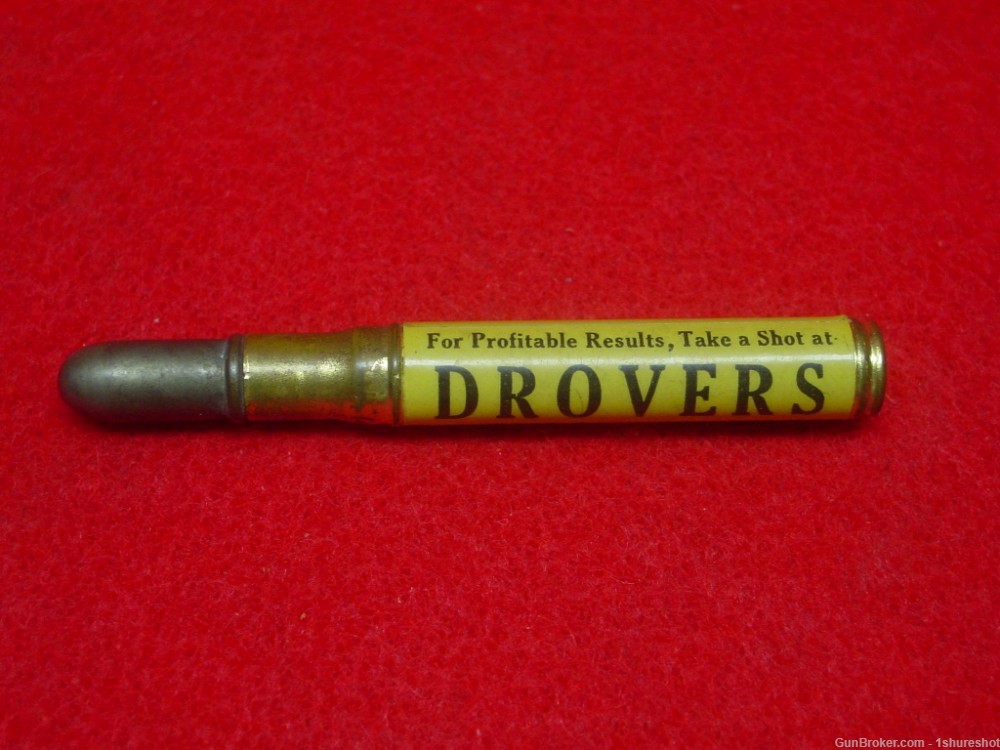 ANTIQUE DROVERS LIVE STOCK CO. OMAHA ADVERTISING BULLET PENCIL GOLF PENCIL-img-0
