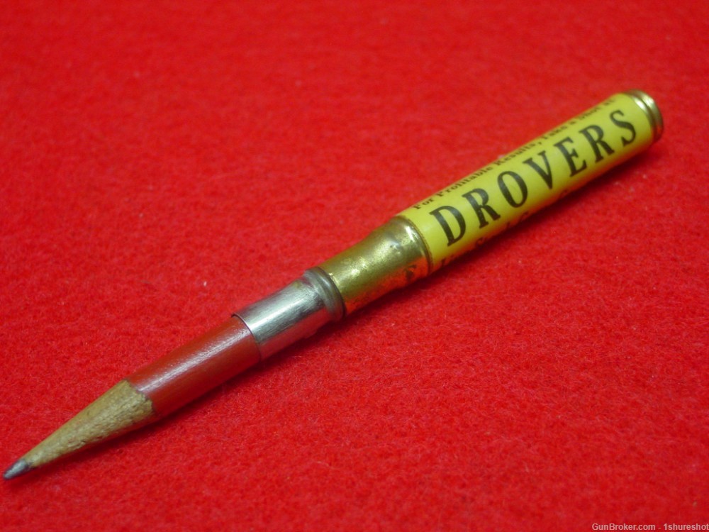 ANTIQUE DROVERS LIVE STOCK CO. OMAHA ADVERTISING BULLET PENCIL GOLF PENCIL-img-5