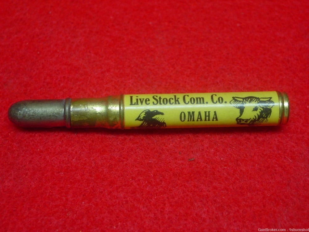 ANTIQUE DROVERS LIVE STOCK CO. OMAHA ADVERTISING BULLET PENCIL GOLF PENCIL-img-2