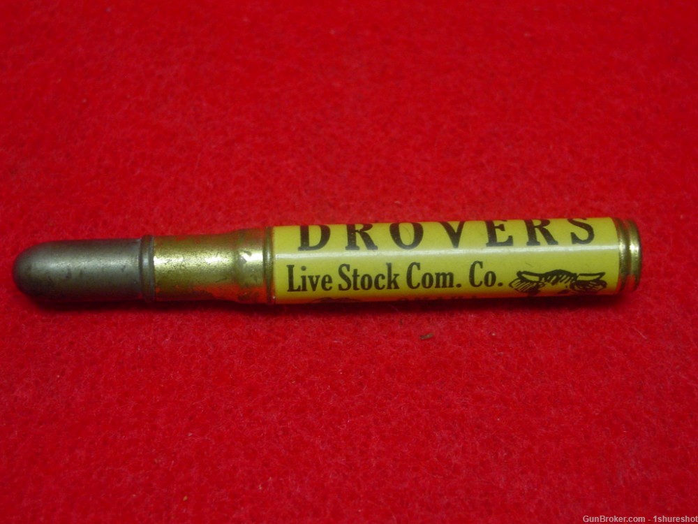ANTIQUE DROVERS LIVE STOCK CO. OMAHA ADVERTISING BULLET PENCIL GOLF PENCIL-img-1
