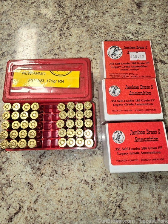 351 Winchester Self Loader 100 rounds NEW AMMUNITION No Reserve! AMMO -img-0