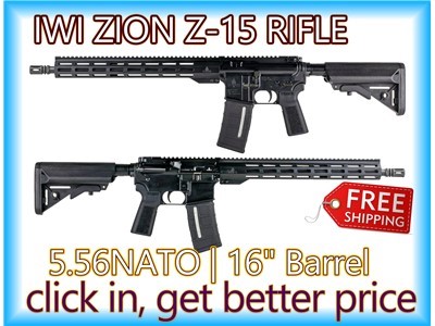 IWI ZION Z15 Zion15 Zion15Tac16 Ar15  5.56x45mm NATO