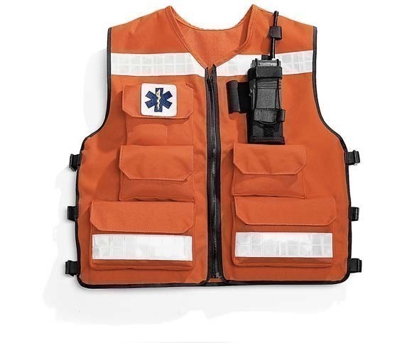 VEST ORANGE  MEDICAL EMT  AND  EMS--img-0