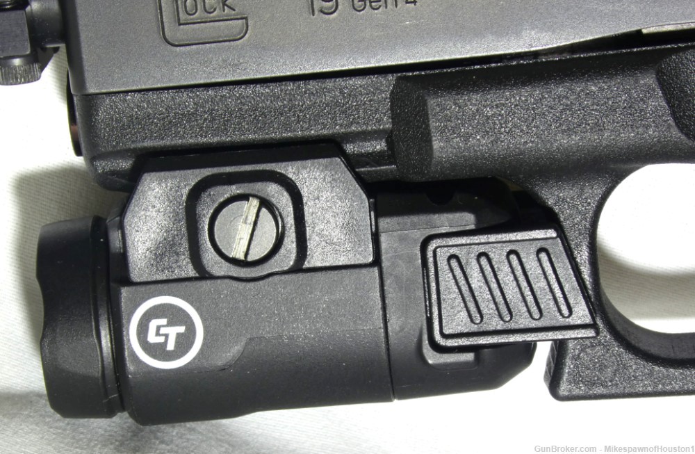 Glock 19 Gen 4 9MM Semi Auto Pistol w/Compensator & Crimson Trace Light-img-10
