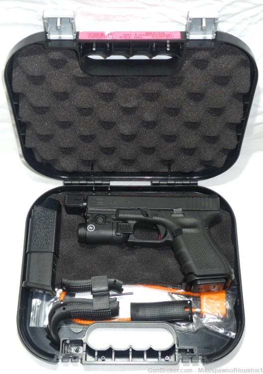 Glock 19 Gen 4 9MM Semi Auto Pistol w/Compensator & Crimson Trace Light-img-1