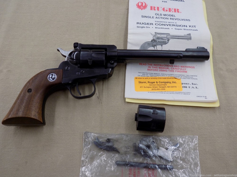 Ruger Single Six 22LR & 22Mag, Convertible Revolver 6.5" Bbl, Early Model-img-0