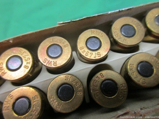 1 Box 20-Rds RWS 8X57IS Rifle Ammunition 196Gr Soft Point Round Nose-img-4