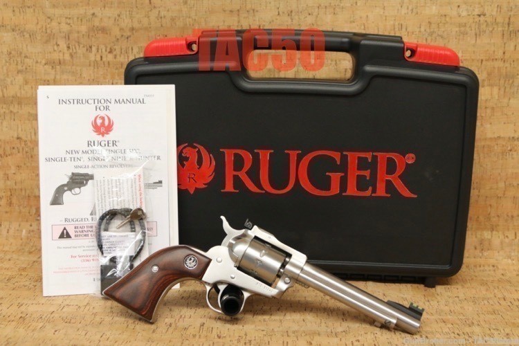 Ruger NEW MODEL SINGLE-TEN 22 LR 5.5" 10 SHOT SAO STAINLESS REVOLVER-img-0