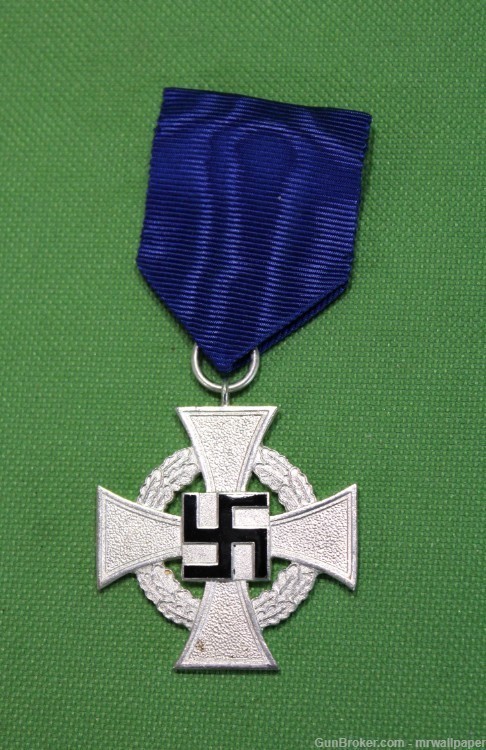 German WWII NSDAP 25 Year Faithful Service Cross AG-img-0