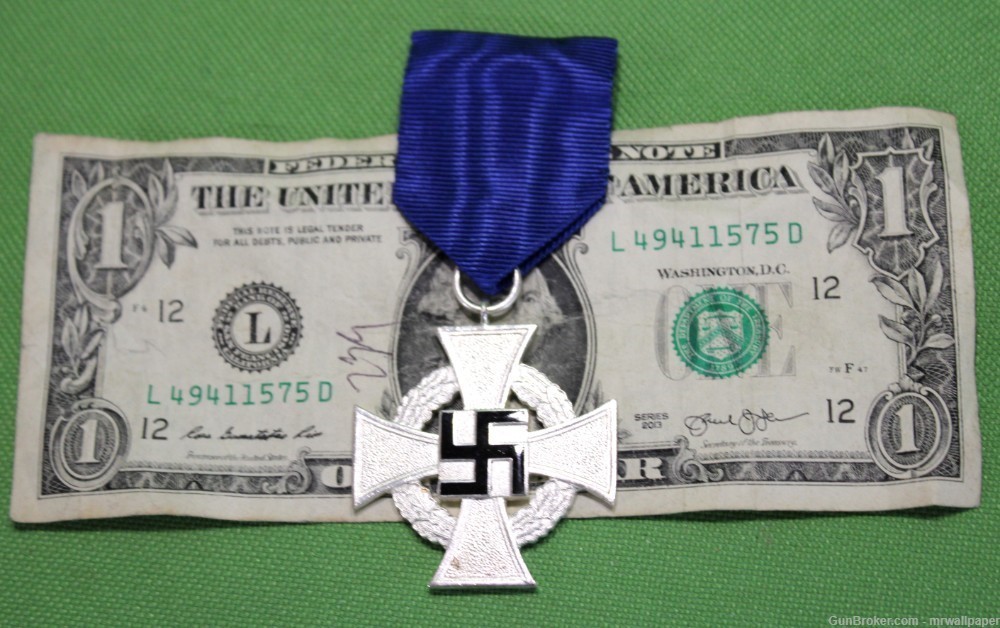 German WWII NSDAP 25 Year Faithful Service Cross AG-img-4
