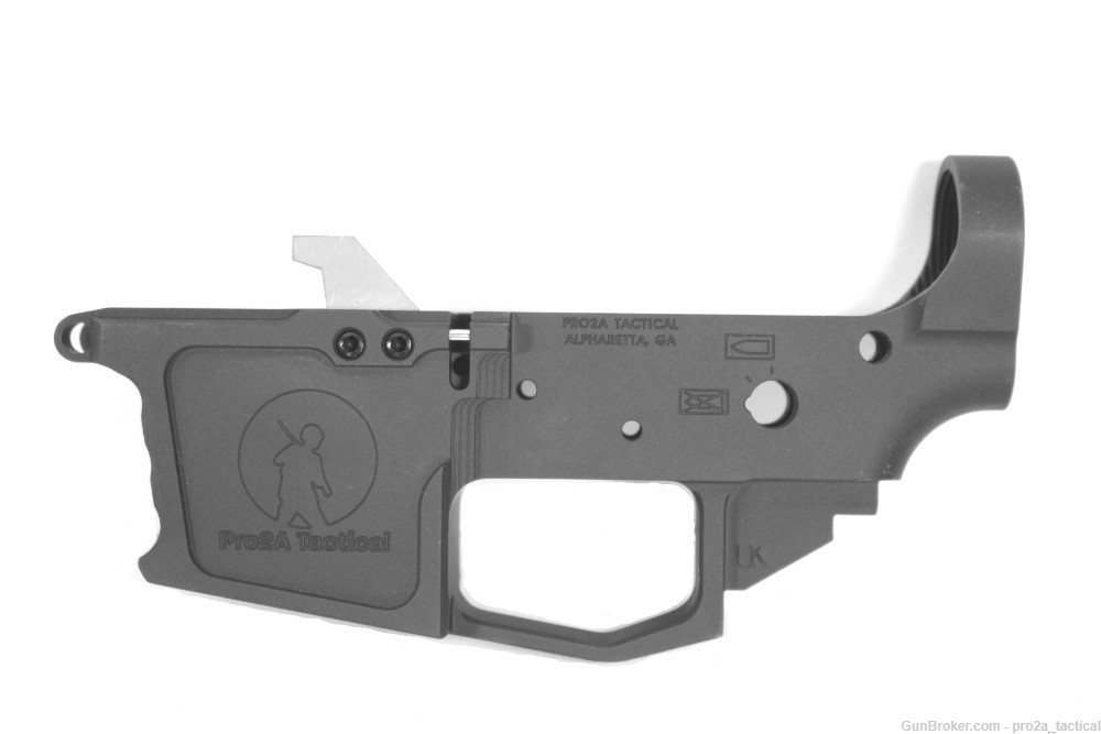 PRO2A TACTICAL 45ACP / 10MM STRIPPED BILLET LOWER RECEIVER AR-15 - GLOCK-img-0