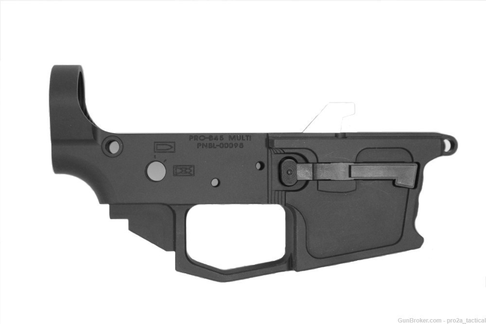 PRO2A TACTICAL 45ACP / 10MM STRIPPED BILLET LOWER RECEIVER AR-15 - GLOCK-img-1