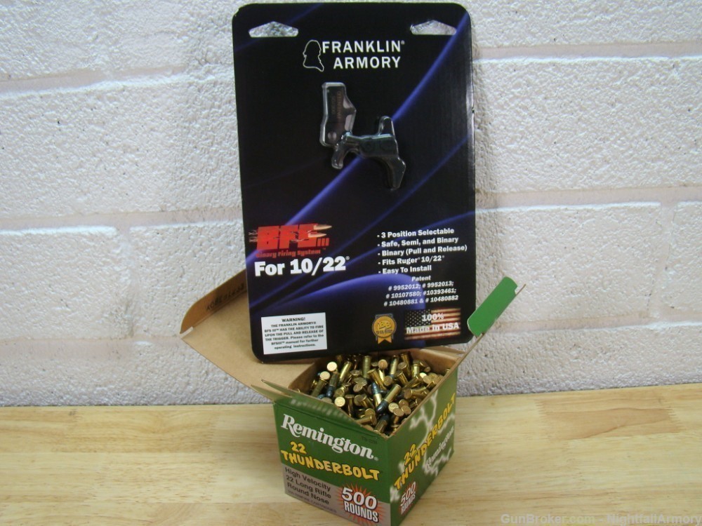 Franklin BFSIII 10/22 Binary Trigger w 500 rds Remington Thunderbolt .22LR-img-15