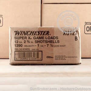 250 Rounds Winchester Super-X 12Ga #7.5 1290Fps 1OZ XU127-img-0