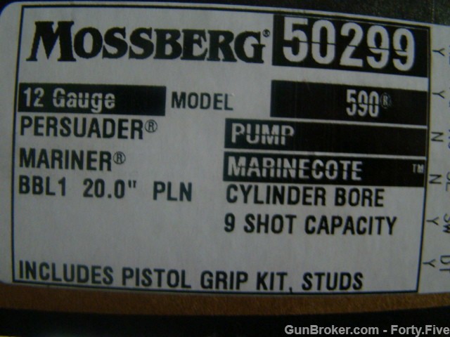 Mossberg 590 Tactical Mariner 12GA (50299) - Upgrades - NIB!-img-15