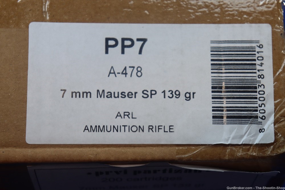 Prvi Partizan PPU 7MM MAUSER Rifle Ammunition 200RD Ammo Case 139GR SP PP7 -img-6