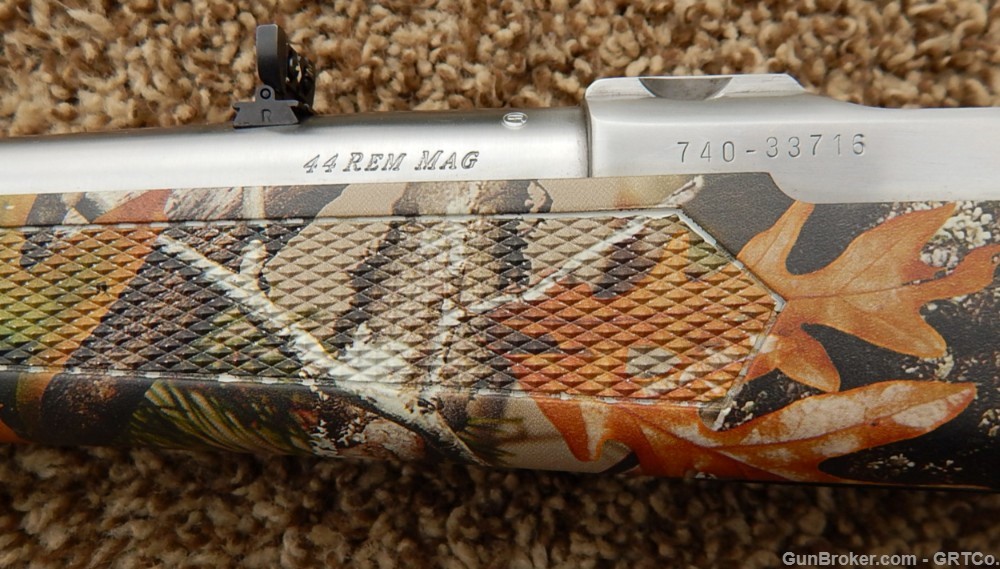Ruger 77/44 Stainless - .44 Rem. Magnum - Synthetic Camo Stock - 2014 -img-25
