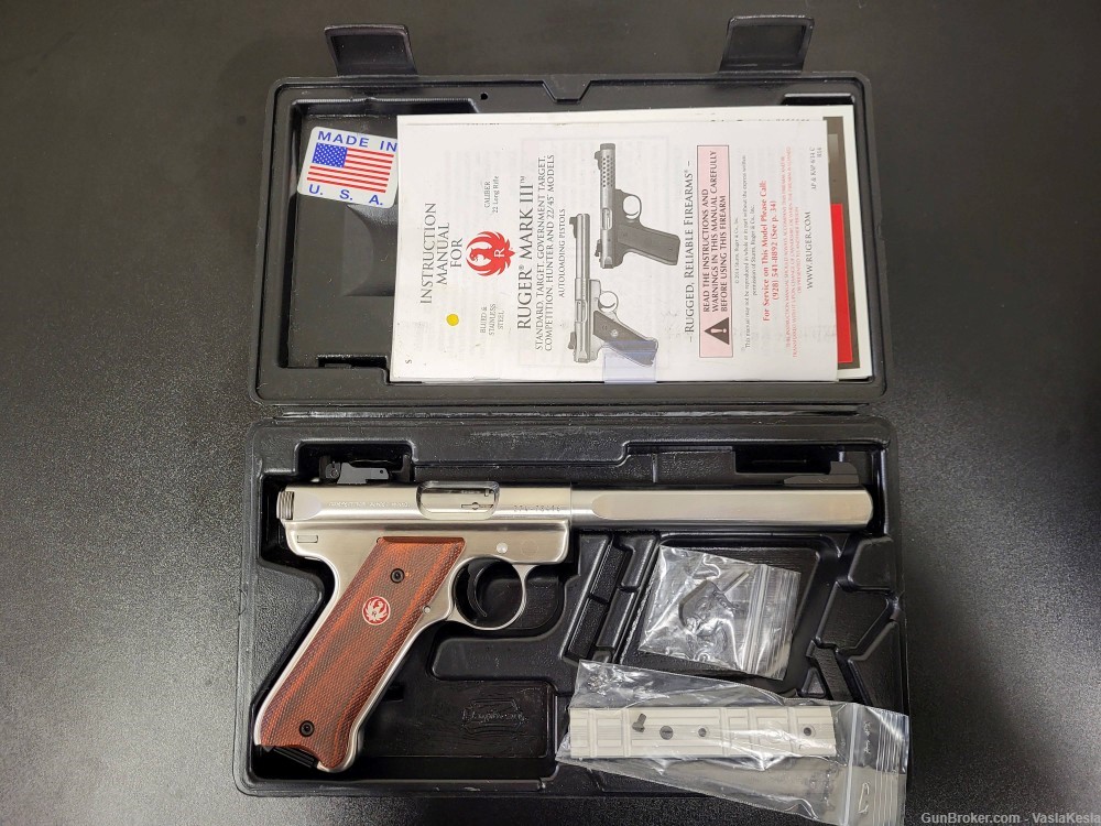 Ruger MK III Competition Target Stainless Steel SS Mark 3 .22 LR-img-0
