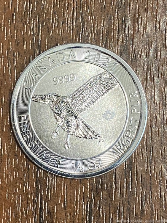 Beautiful 2021 Canada 1/2 Troy Ounce Silver Round Prooflike-img-1
