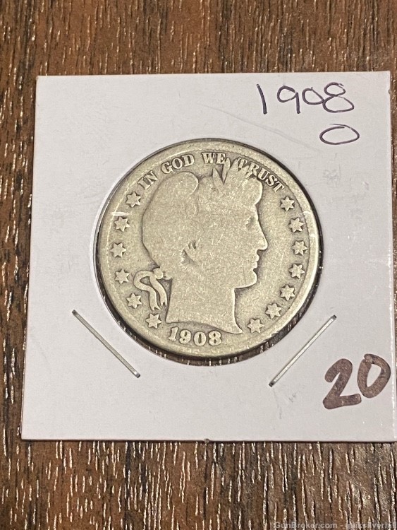 Really Nice 1908 O Barber Silver Half Dollar-img-0