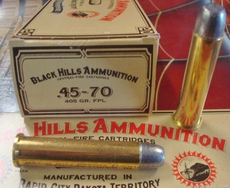 40 BLACK HILLS .45-70 405 grain FPL NEW brass cased ammunition-img-0