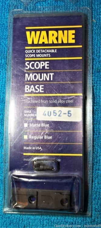 NOS Warne Quick Detach Scope Mount Base Remington Shilen S&W Weatherby-img-0