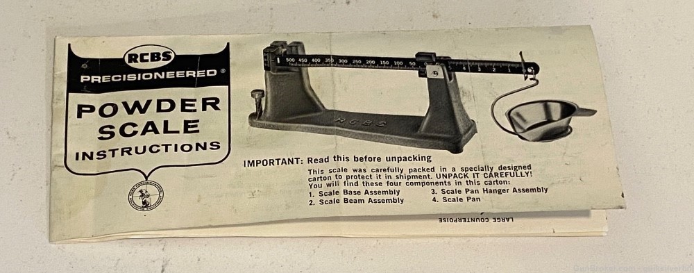 Vintage RCBS Precisioneered Powder Scale P/N 09060-img-1