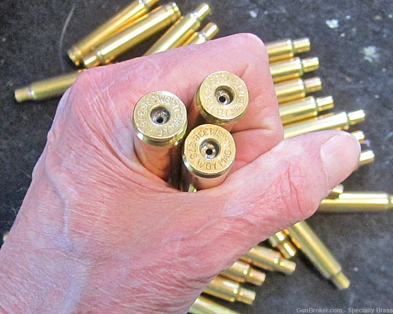 40 PC Weatherby Guaranteed Once Fired 338-378 Weatherby Brass FR Shipping-img-1