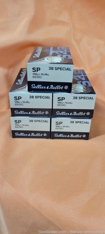 250 rds Sellier and Bellot .38 Special 158 grain SP Soft Point-img-0