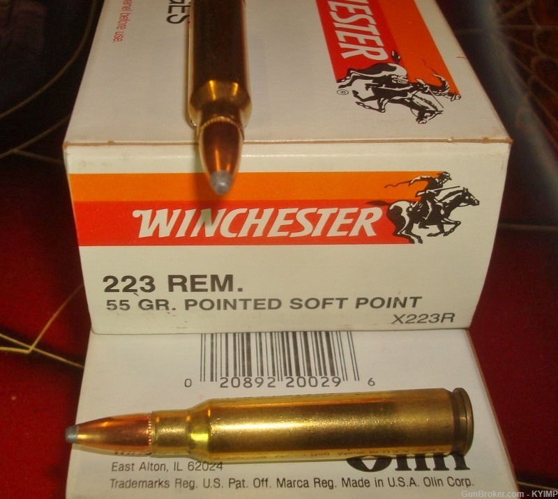 200 Winchester 223 FMJ 55 grain PSP Factory NEW X223R Ammo-img-8