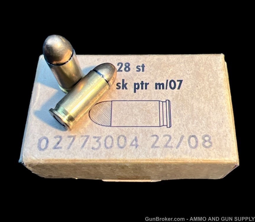 9MM 9 x 20 BROWNING LONG-MILITARY SPEC  - 196 ROUNDS 7 BOXES -img-0