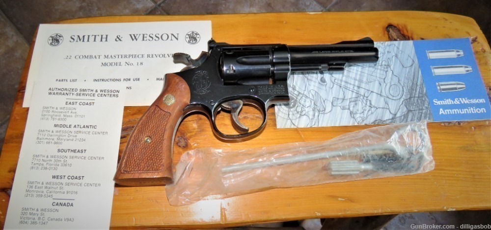 SMITH & WESSON MODEL 18-4 NEW CONDITION BOX & PAPERS-img-0