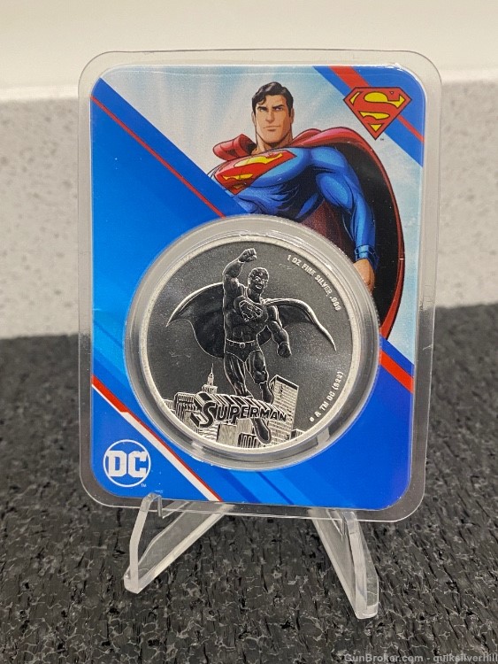 Beautiful Superman DC Comics Samoa 1 Troy Oz Proof Silver Round .999 Fine!-img-0