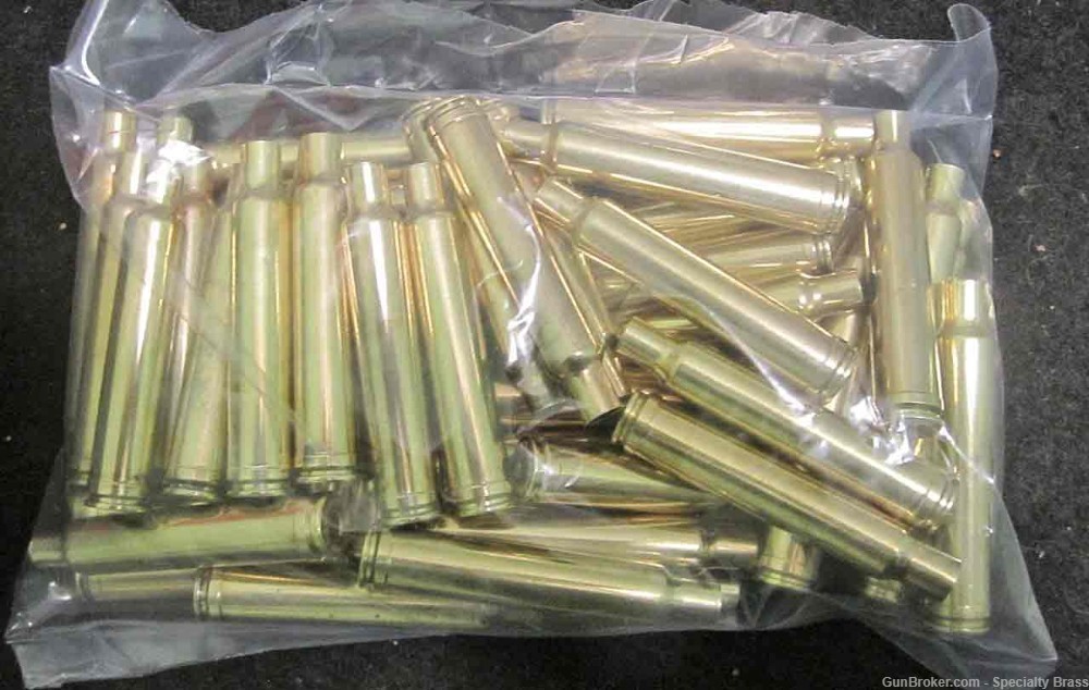 50 PC Weatherby Guaranteed Once Fired 300 Weatherby Brass FR Shipping-img-0