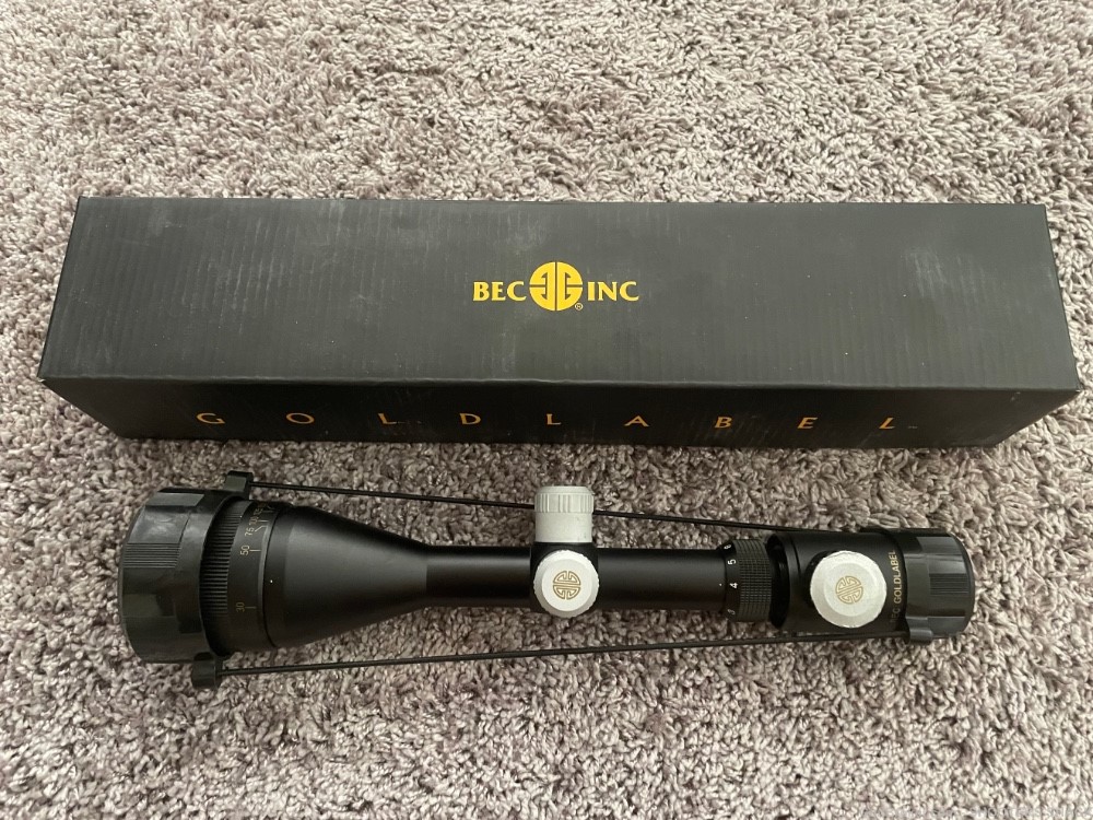 BEC INC 3-9X50mm Lighted Reticle Rifle Scope -img-0