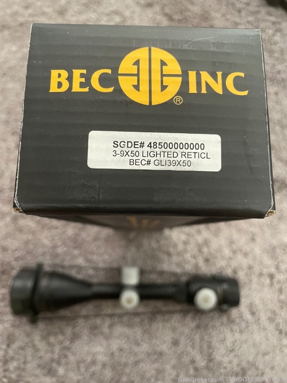 BEC INC 3-9X50mm Lighted Reticle Rifle Scope -img-1