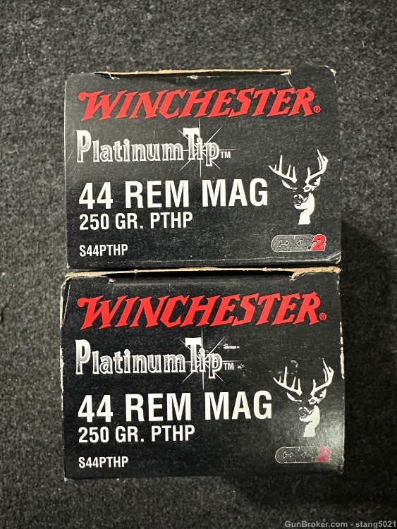2 boxes 40 rounds Winchester Platinum Tip 250 grain PTHP ammo-img-0