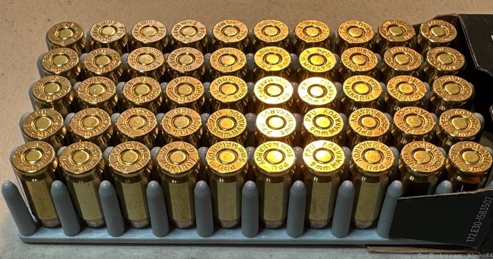 50 rounds of PPU Defense Line 9x18mm 9mm Makarov 95gr JHP brass cased ammo-img-2