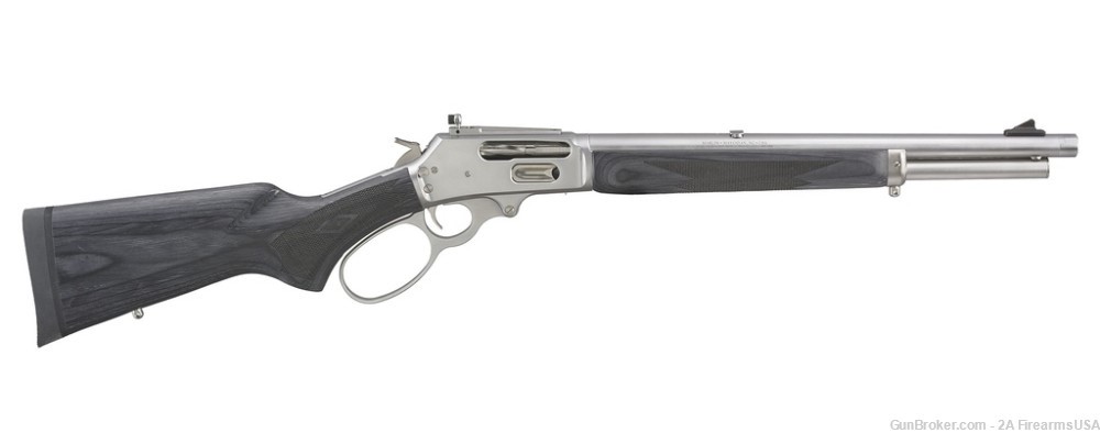 Marlin 1895 Trapper - 45-70 - Stainless & Laminate - 16" Threaded Barrel -img-1