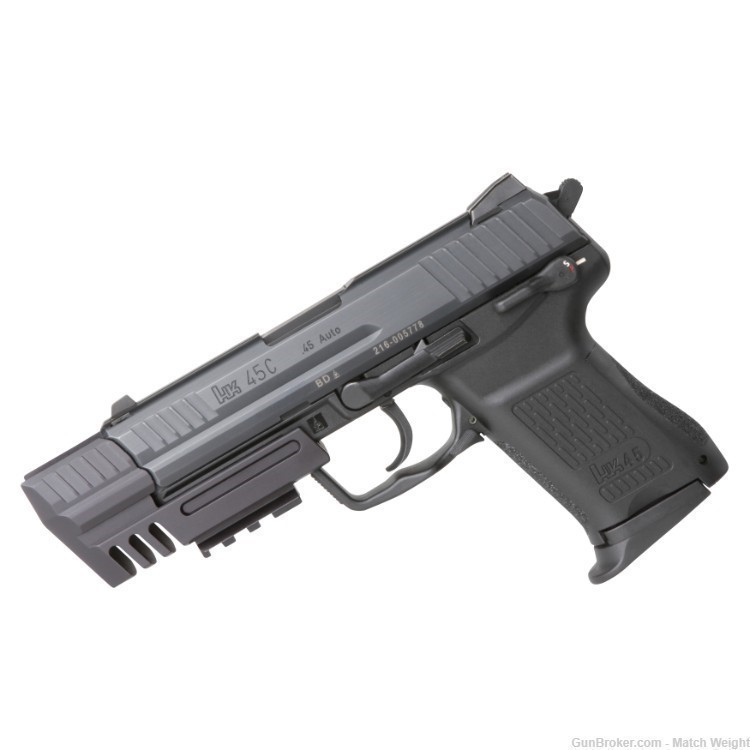 Match Weight - Compensator for H&K HK45C (Compact) w/ Rail - Aluminum-img-6