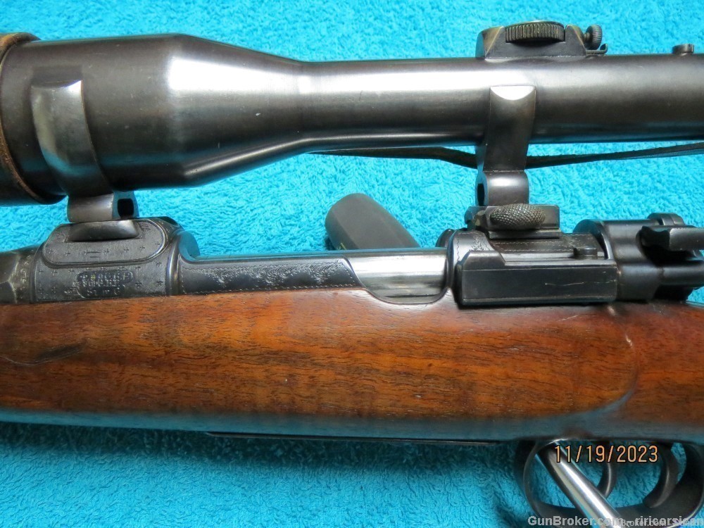 Pre-WWII Mauser 98 Set Trigger Engraved Krupp Steel Goerz Sniper Scope C&R -img-38