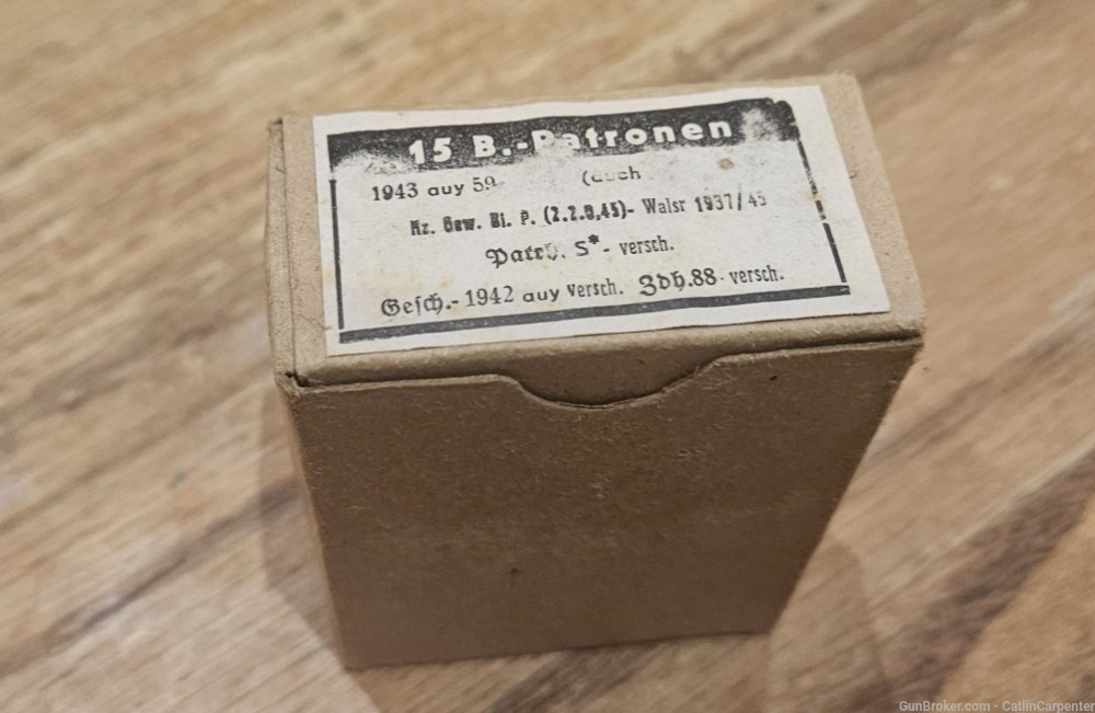 Complete Original Box of WWII German 7.92 mm B.-Patronen-img-2