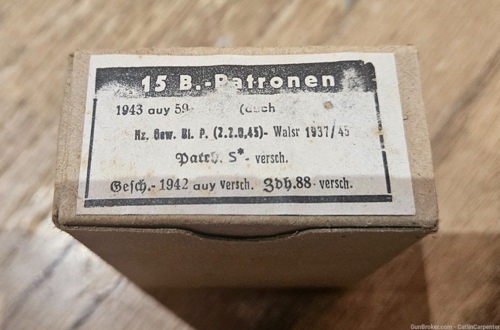 Complete Original Box of WWII German 7.92 mm B.-Patronen-img-0