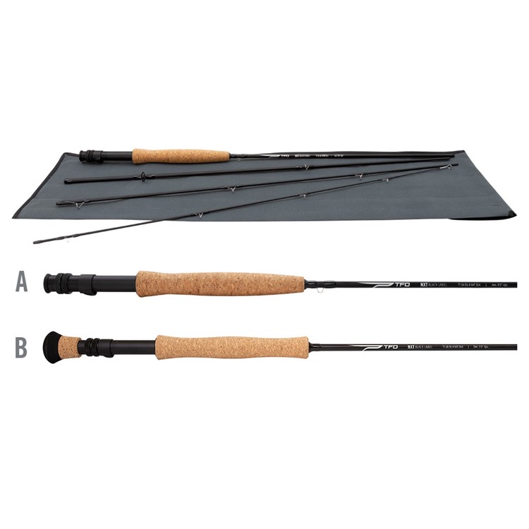 TFO NXT Black Label 6wt 9ft 4pc Fly Fishing Rod with Rod Sock-img-0