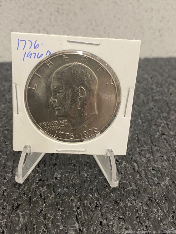 Beautiful 1776-1976 D Bicentennial Dwight “Ike” Eisenhower Dollar Coin-img-0