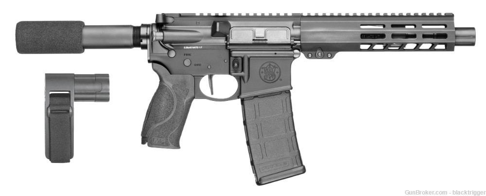 Smith & Wesson 13963 M&P15 223Rem/5.56NATO 7.5" 30+1 Matte Black Right Hand-img-1