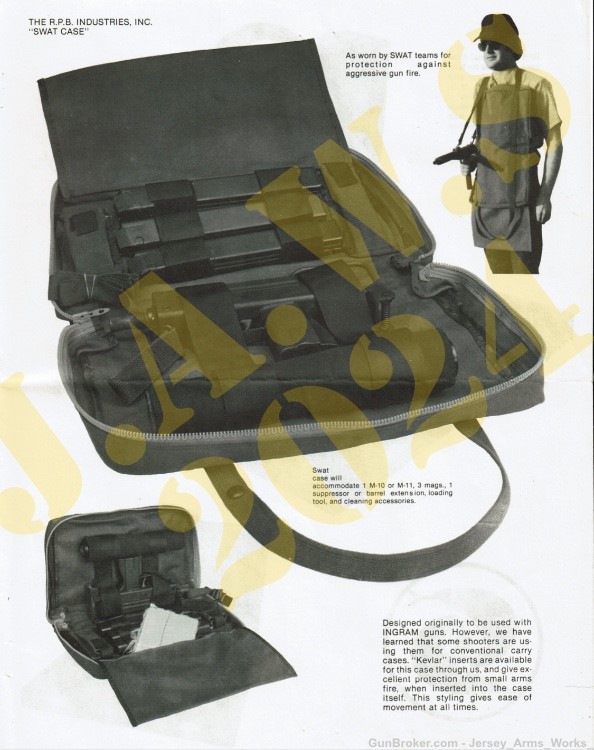 MINT! NOS SWD Cobray SWAT Case Ballistic Vest RPB MAC-10 M11 MAC-11 M10-img-10