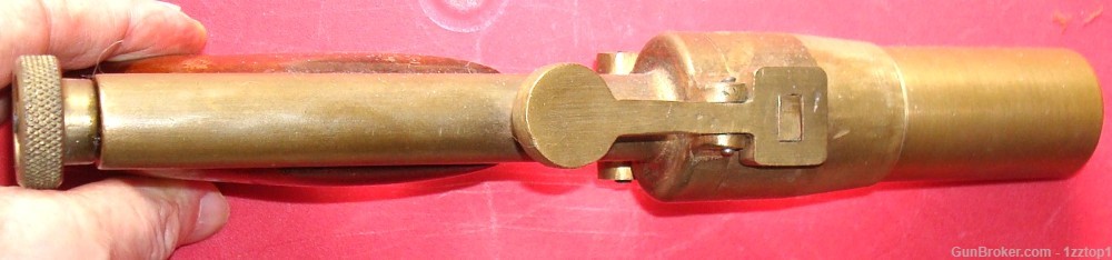 Prototype Brass British Schermuly Flare / Signal Gun - 1 inch Flares. -img-9