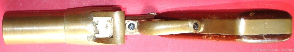 Prototype Brass British Schermuly Flare / Signal Gun - 1 inch Flares. -img-5